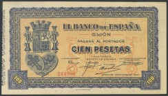 100 Pesetas. September 1937. Without series. (Edifil 2017: 399). UNC.