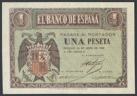 1 peseta. April 30, 1938. Series C. (Edifil 2017: 428a). UNC.