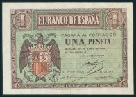 1 peseta. April 30, 1938. Series D. (Edifil 2017: 428a). Original sizing. UNC.