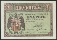 1 peseta. April 30, 1938. Series F. (Edifil 2017: 428a). UNC.