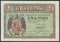 1 peseta. April 30, 1938. Series G. (Edifil 2017: 428a). UNC.
