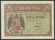 1 peseta. April 30, 1938. Series N, last series issued. (Edifil 2017: 428b). XF.