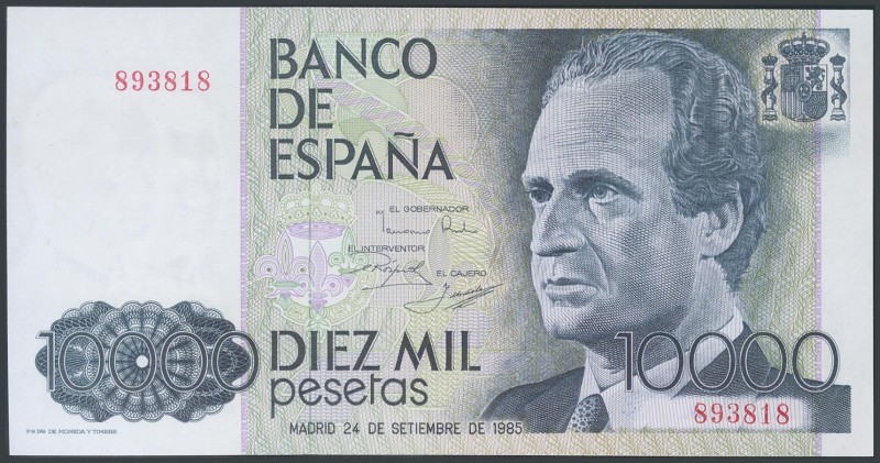 10000 Pesetas. September 24, 1985. Without series. (Edifil 2017: 481). UNC.