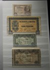 Set of 67 banknotes of the Bank of Spain in different qualities and with different series. TO EXAMINE.