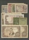 Set of 10 banknotes from the Bank of Spain, except for one from the Barcelona Civil War, in various qualities. TO EXAMINE.