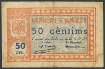 ANGLES (GERONA). 50 Cents. November 9, 1937. (Gonz\u00e1lez: 6293). F.