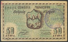 BELLPUIG DE URGELL (LERIDA). 50 Cents. (1938ca). (Gonz\u00e1lez: 6981). F.