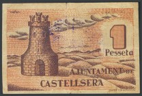 CASTELLSERA (LERIDA). 1 peseta. (1937ca). (Gonz\u00e1lez: 7508). Unusual F.