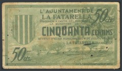 FATARELLA (TARRAGONA). 50 Cents. July 6, 1937. (Gonz\u00e1lez: 7834). F.