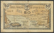 FLIX (TARRAGONA). 50 Cents. July 19, 1937. Series C. (Gonz\u00e1lez: 7887). F.