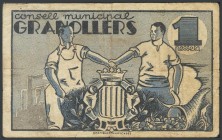GRANOLLERS (BARCELONA). 1 peseta. June 1, 1937. Series C. (Gonz\u00e1lez: 8112). G.