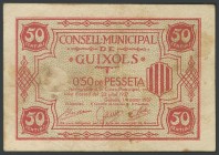 GUIXOLS (GERONA). 50 Cents. July 23, 1937. (Gonz\u00e1lez: 8183). F.