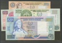 CYPRUS. 1 Pound, 5 Pounds, 10 Pounds and 20 Pounds. (1997ca). (Pick: 60\/63). About Uncirculated \/ Uncirculated.
