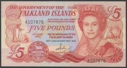 FALKLAND ISLANDS. 5 Pounds. June 14, 1983. (Pick: 12). Uncirculated.