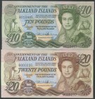 FALKLAND ISLANDS. 10 Pounds and 20 Pounds. 1 January 2011. Series B. (Pick: 18\/19). Uncirculated.