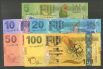 FIJI. 5 Dollars, 10 Dollars, 20 Dollars, 50 Dollars and 100 Dollars. 2012. (Pick: 115 \/ 19a). UNC.