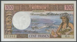NEW HEBRIDES. 100 Francs. 1975. (Pick: 18c). Uncirculated.
