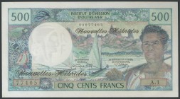 NEW HEBRIDES. 500 Francs. (1970ca). (Pick: 19c). Uncirculated.