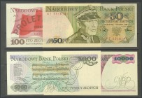 POLAND. Set of 4 different banknotes. Uncirculated.
