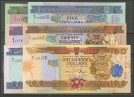 SOLOMON ISLANDS. 1 Dollars, 5 Dollars, 10 Dollars, 20 Dollars, 50 Dollars and 100 Dollars. (2004ca). (Pick: 25\/30). Uncirculated.