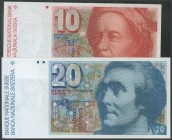 SWITZERLAND. 10 Franken and 20 Franken. (1976ca). (Pick: 53, 54). Uncirculated.