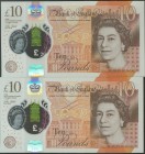 UNITED KINGDOM. 10 Pounds. 2016. Consecutive pair. (Pick: 395). Uncirculated.