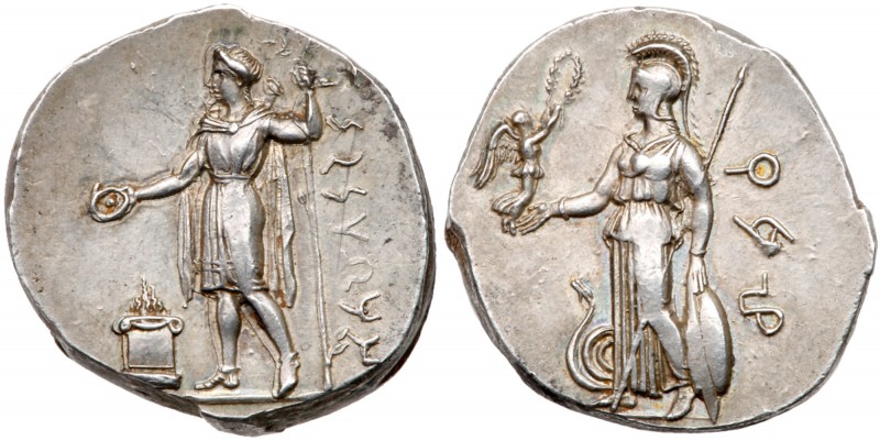 Side (Ancient Greece)
Pamphylia, Side. Silver Stater (10.75 g), 400-370 BC. Ath...