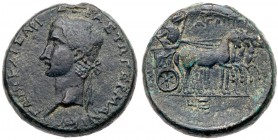 Judea (Ancient)
Agrippa I, 37-44 CE. Struck Year 5, 40/1 CE. AE 23 mm (11.98 g). Mint of Caesarea Paneas. &Gamma;AI&Psi; KAI&Sigma;API &Sigma;EB&Sigm...