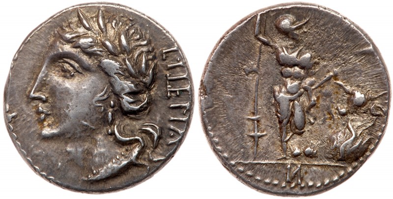Roman Republic (Ancient, pre-41 BC)
Social War. Marsic Confederation. Silver De...