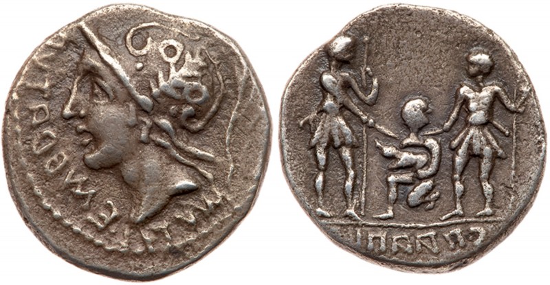 Roman Republic (Ancient, pre-41 BC)
Social War. C. Papius C.f. Mutilus. Silver ...