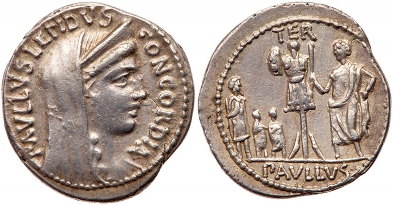 Roman Republic (Ancient, pre-41 BC)
L. Aemilius Lepidus Paullus. Silver Denariu...