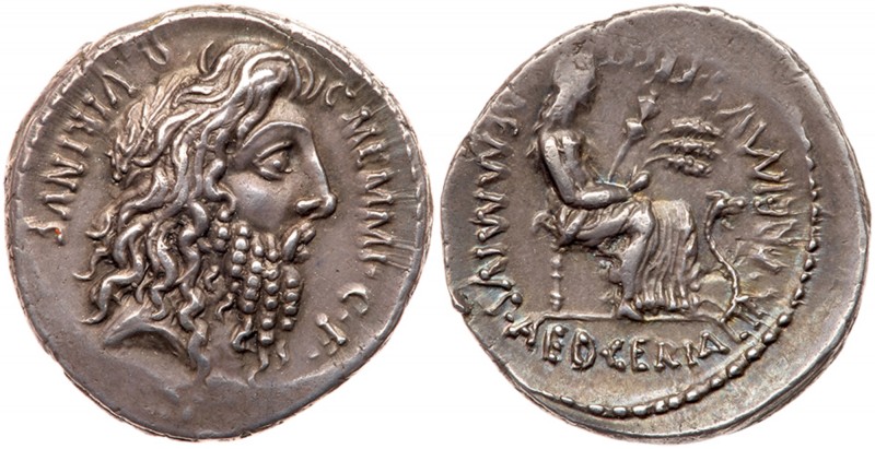 Roman Republic (Ancient, pre-41 BC)
C. Memmius C.f. Silver Denarius (4.10 g), 5...