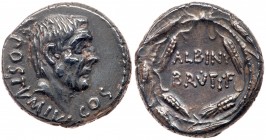 Roman Republic (Ancient, pre-41 BC)
Albinus Bruti f. Silver Denarius (3.91 g), 48 BC. Rome. [A] POSTVMIV[S] COS, bare head of the consul Aulus Postum...