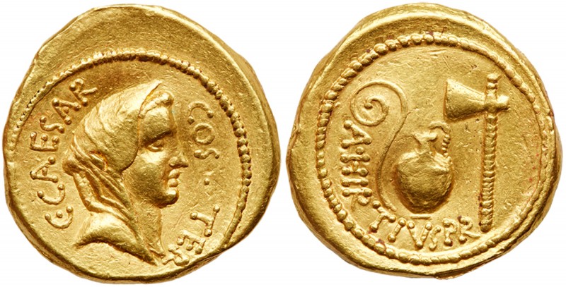 Roman Imperatorial Period (Ancient, 49-27 BC)
Julius Caesar. Gold Aureus (8.02 ...