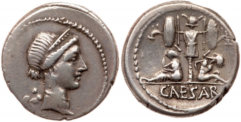 Roman Imperatorial Period (Ancient, 49-27 BC)
Julius Caesar. Silver Denarius (3...