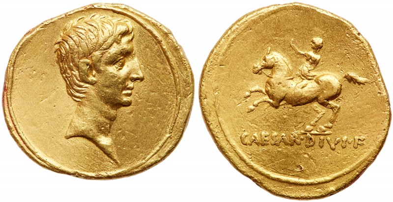 Roman Imperatorial Period (Ancient, 49-27 BC)
Octavian. Gold Aureus (7.72 g), 3...