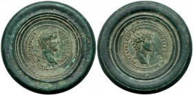 Roman Empire (Ancient, 27 BC - 476 AD)
Antoninus Pius, with Marcus Aurelius, as Caesar. &AElig; Medallion 67 mm. (176 g), AD 138-161. Rome, ca. AD 14...