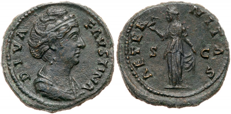 Roman Empire (Ancient, 27 BC - 476 AD)
Diva Faustina I. &AElig; Dupondius (12.2...