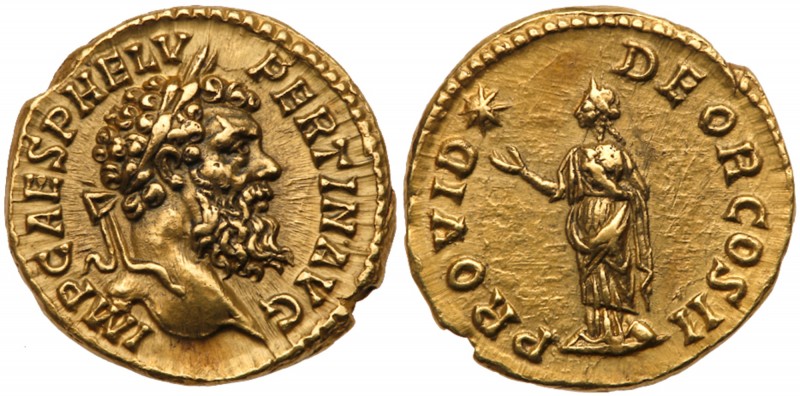 Roman Empire (Ancient, 27 BC - 476 AD)
Pertinax. Gold Aureus (7.26 g), AD 193. ...