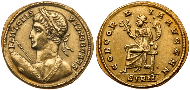 Roman Empire (Ancient, 27 BC - 476 AD)
Crispus. Gold Solidus (4.41 g), Caesar, ...