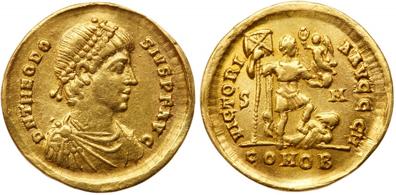 Roman Empire (Ancient, 27 BC - 476 AD)
Theodosius I. Gold Solidus (4.30 g), AD ...