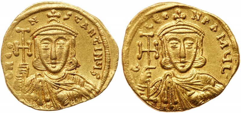 Byzantine Empire (491-1204)
Constantine V Copronymus. Gold Solidus (4.42 g), 74...