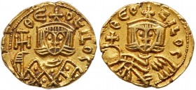 Byzantine Empire (491-1204)
Theophilus. Gold Solidus (3.83 g), 829-842. Syracuse, 831-842. &Theta;E-OFILOS, crowned bust of Theophilus facing, wearin...