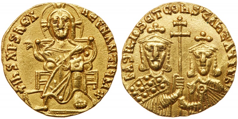 Byzantine Empire (491-1204)
Basil I, the Macedonian. Gold Solidus (4.41 g), 867...