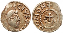 Franks (Medieval)
Merovingians, Troyes. Gold Tremissis (1.21 g), ca. 600-750. [TRIC]AS CIVETA[T], Diademed and draped bust right. Reverse: + [&hellip...