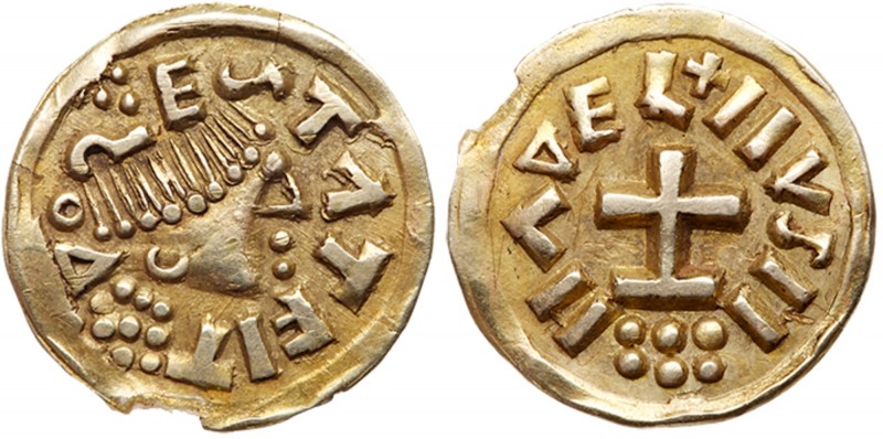 Franks (Medieval)
Merovingians, Dorestad. Gold Tremissis (1.20 g), ca. 600-750....