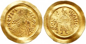 Lombards (Medieval)
Lombards. Cunincpert. Gold Tremissis (1.40 g), 688-700. Milan, after ca. 690. N CVN-INCPE(Rx), diademed and draped bust of Cuninc...