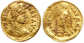 Spain - Medieval Germanic (409-711)
Visigoths in Gaul. Pseudo-imperial issue. Gold Tremissis (1.46 g), 417-507. In the name of Zeno. D N ZENO + PERP ...