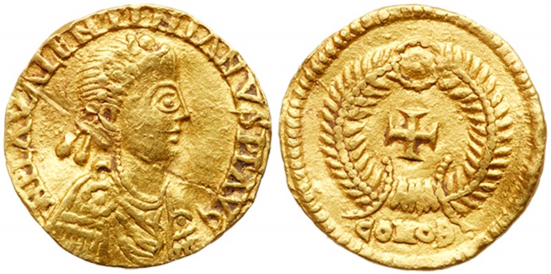 Spain - Medieval Germanic (409-711)
Visigoths in Gaul. Pseudo-imperial issue. G...
