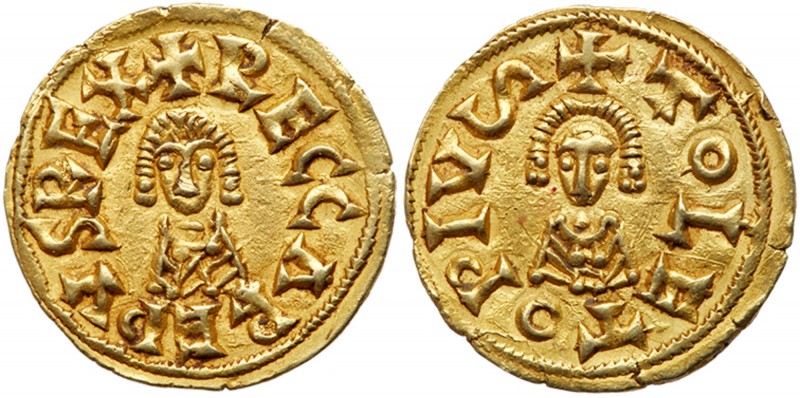 Spain - Medieval Germanic (409-711)
Visigoths. Reccared I. Gold Tremissis (1.45...